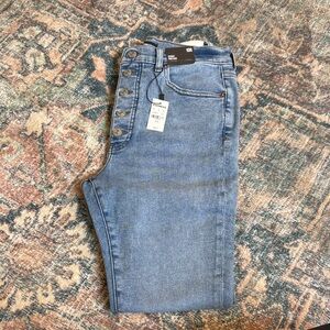 Women’s Express Skinny High Rise Denim Jeans in Soft Blue